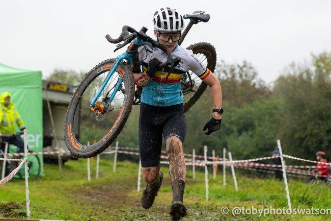 A mucky section which was faster to run as boards where coming up after slippy corner ( Photo Toby Watson)